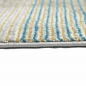 Preview: Abstrakter Teppich Wohnzimmer modernes gestreiftes Muster gold blau grau - pflegeleicht