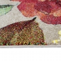 Preview: Designerteppich mit wunderschönem Blumendesign – taupe mehrfarbig