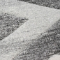 Preview: Abstrakter FLURLÄUFER Teppich mit Rauten in creme grau