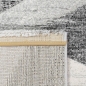 Preview: Abstrakter FLURLÄUFER Teppich mit Rauten in creme grau