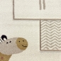 Preview: Kinderteppich mit Hüpfspiel und Tiermotiven Weich, Pflegeleicht & Spielerisch Lernen in creme