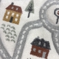 Preview: Runder Spielteppich mit Straßenmotiv Weich, Pflegeleicht & Strapazierfähig für Kinderzimmer & Spielbereiche in creme
