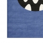 Preview: Design Kinderteppich Rund Blau Monster Look