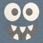 Preview: Design Kinderteppich Blau Monster Look