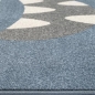 Preview: Design Kinderteppich Blau Monster Look