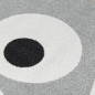 Preview: Design Kinderteppich Grau Monster Look