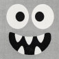 Preview: Design Kinderteppich Grau Monster Look