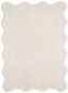 Preview: Design Teppich beige weich mit abstrakter Wellenform