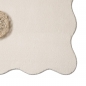 Preview: Design Teppich beige weich mit abstrakter Wellenform