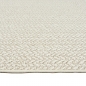 Preview: Teppich Outdoor Wohnzimmer wetterfest mit rechteckigem Linienmuster in Creme