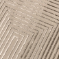 Preview: Moderner Wohnzimmerteppich im geometrischen Design in Braun