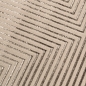 Preview: Moderner Wohnzimmerteppich im geometrischen Design in Braun