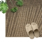 Preview: Stilvoller In- und Outdoorteppich im tropischen Blättermuster in Beige Braun