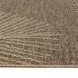 Preview: Stilvoller In- und Outdoorteppich im tropischen Blättermuster in Beige Braun