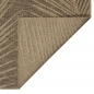 Preview: Stilvoller In- und Outdoorteppich im tropischen Blättermuster in Beige Braun