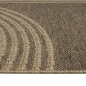 Preview: In- & Outdoor Teppich mit geometrischem Bogenmuster in braun beige