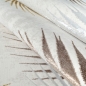 Preview: Moderner Creme Teppich mit Palmblattmuster und Glanzoptik