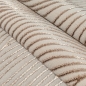 Preview: Teppich Creme Strukturmuster modern weich für Wohnbereich