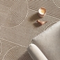 Preview: Teppich Beige Grafik Design zeitlos Wohnbereich