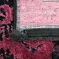 Preview: Orientalischer Teppich Wohnzimmer mit Blumenmotiv in schwarz rot