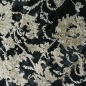 Preview: Orientalischer Teppich Wohnzimmer mit Blumenmotiv in schwarz beige