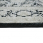 Preview: Orientalischer Teppich Wohnzimmer mit Blumenmotiv in schwarz beige