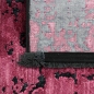 Preview: Orientalischer Teppich Wohnzimmer mit abstraktem Design in schwarz rot
