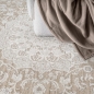 Preview: Teppich Beige Klassik Design stilvoll Wohnbereich