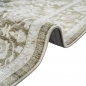 Preview: Designer Teppich Grün Beige Vintage floral modern stilvoll