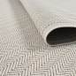 Preview: Wetterfester pflegeleichter In-Outdoor-Teppich in modernem Creme-Grau-Design
