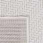 Preview: Moderner, pflegeleichter In-Outdoor Teppich mit wetterfestem Zick-Zack Muster in Beige
