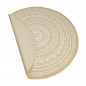 Preview: Indoor- & Outdoor-Teppich Balkonteppich rund in Weiß & Beige – Modern und vielseitig