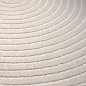 Preview: Outdoor Designteppich Beige rund moderne Struktur wetterfest robust