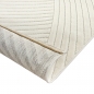 Preview: Kurzer weicher Wohnzimmerteppich Niedrigflor mit speziellem Linienmuster in Creme