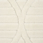 Preview: Weicher Wohnzimmerteppich mit niedrigflor und marokkanischem Muster in Creme
