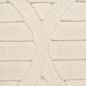 Preview: Weicher Wohnzimmerteppich mit niedrigflor und marokkanischem Muster in Beige