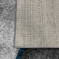 Mobile Preview: Teppich Wohnzimmer modernes Wellen Design in grau anthrazit blau - pflegeleicht