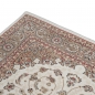 Preview: Teppich Creme Beige mit präzisem Medaillon und Ornamentstruktur