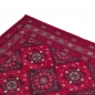 Preview: Teppich Rot Schwarz mit symmetrischem Medaillonraster und Bordüre