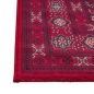 Preview: Teppich Rot Schwarz mit symmetrischem Medaillonraster und Bordüre