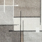 Preview: Moderner Teppich mit geometrischem Muster – Beige, Grau & Schwarz – Weich & pflegeleicht