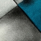 Mobile Preview: Moderner Teppich Kurzflor Wohnzimmerteppich karo abstrakt grau schwarz weiss türkis