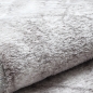 Preview: Eleganter marmorierter Kurzflor Teppich in stilvollem Grau