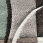 Preview: Designer Teppich Wohnzimmerteppich Karo Pastell mint grün ceme braun