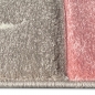 Preview: Designer Teppich Karo Pastell rosa creme braun
