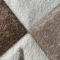 Preview: Designer Teppich Wohnzimmerteppich braun beige creme mocca