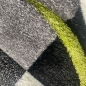 Preview: Designer Teppich Wohnzimmerteppich karo grün grau creme schwarz
