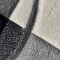 Preview: Designer Teppich Wohnzimmerteppich karo grau creme schwarz