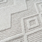 Preview: Moderner Teppich mit Loop-Struktur und Reliefmuster Creme