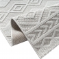 Preview: Moderner Teppich mit Loop-Struktur und Reliefmuster Creme
